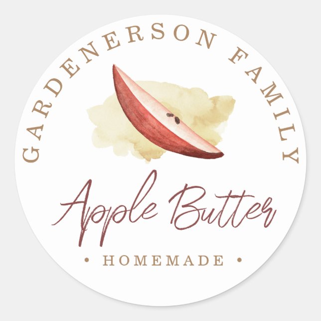 Pegatina redondo clásico de manteca de Apple de co (Anverso)