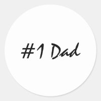 Pegatina redondo clásico de moda de número 1