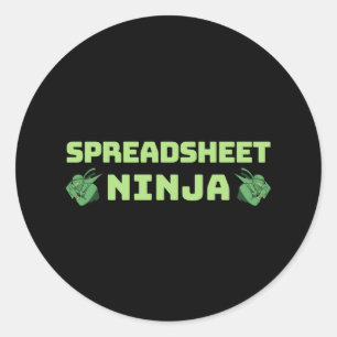 Pegatina redondo clásico de Spreadsheet ninja