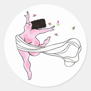 pegatina redondo clásico "Diosa doméstica"