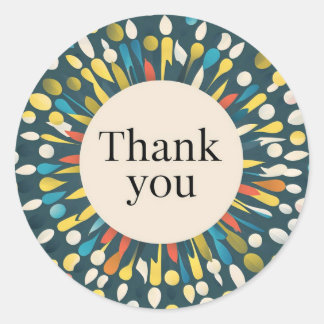 Pegatina redondo clásico Diseño bonito