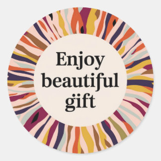 Pegatina redondo clásico Diseño de regalo hermoso