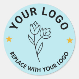 Pegatina redondo con logotipo personalizado | Etiq