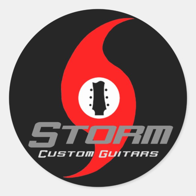 PEGATINA redondo con logotipo STORM (Anverso)