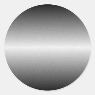 Pegatina redondo de acero cepillado