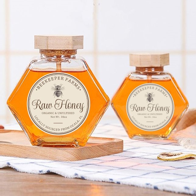 Pegatina redondo de Apiario de Abejas de la Etique (Subido por el creador)
