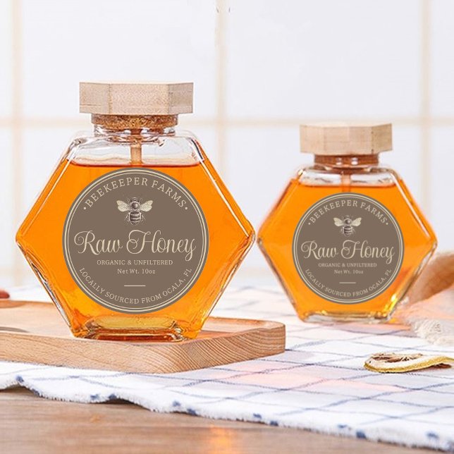 Pegatina redondo de Apiario de Abejas de la Etique (Subido por el creador)