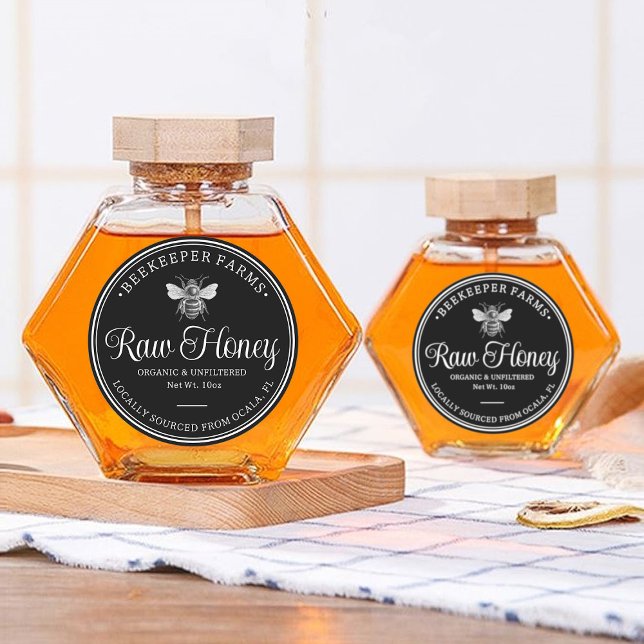 Pegatina redondo de Apiario de Abejas de la Etique (Subido por el creador)