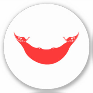 Pegatina redondo de bandera de Isla de Pascua