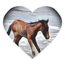 Pegatina redondo de castaño jugando en el bosque