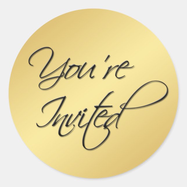 Pegatina redondo de diámetro de 1,5" negro y dorad (Anverso)