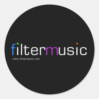 Pegatina redondo de FilterMusic
