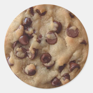 Pegatina redondo de galletas de chocolate