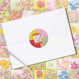 Pegatina redondo de la aguja del hilo de la piel d