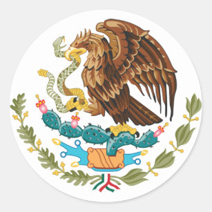 Pegatina redondo de México Eagle