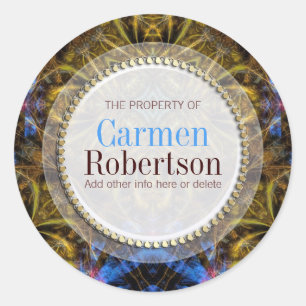 Pegatina redondo de Personalizado de la fantasía d