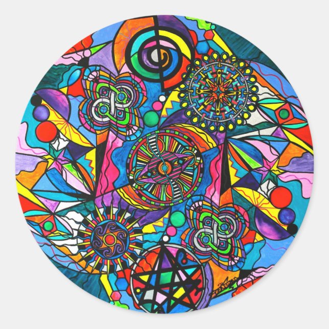 pegatina redondo de "Recuperación del alma" (Anverso)