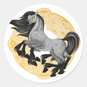 Pegatina redondo de Sleipnir