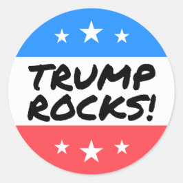 PEGATINA redondo de TRUMP ROCKS
