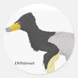 Pegatina redondo de Velociraptor