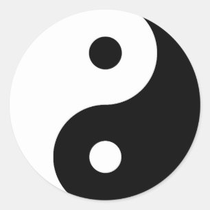Pegatina redondo de Yin Yang