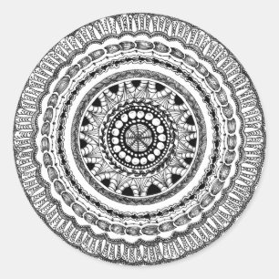 Pegatina redondo de Zendala "Queste"