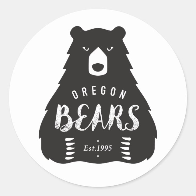 Pegatina redondo del logotipo, brillante, pequeño, (Anverso)