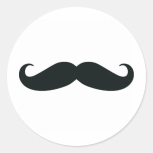 Pegatina redondo - Mustache