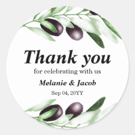 Pegatina redondo Olive Branch Classic