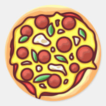 Pegatina Redondo Pizza