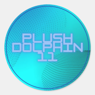 Pegatina redondo Plushdolphin11