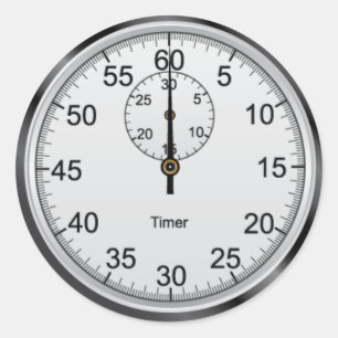 Pegatina redondo simple de Stopwatch