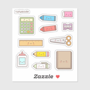 Pegatina Reducir al conjunto de suministros escolares