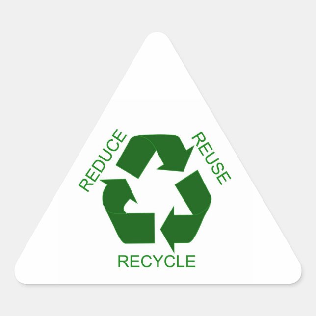 Pegatina - reduzca la reutilización, reciclan (Anverso)