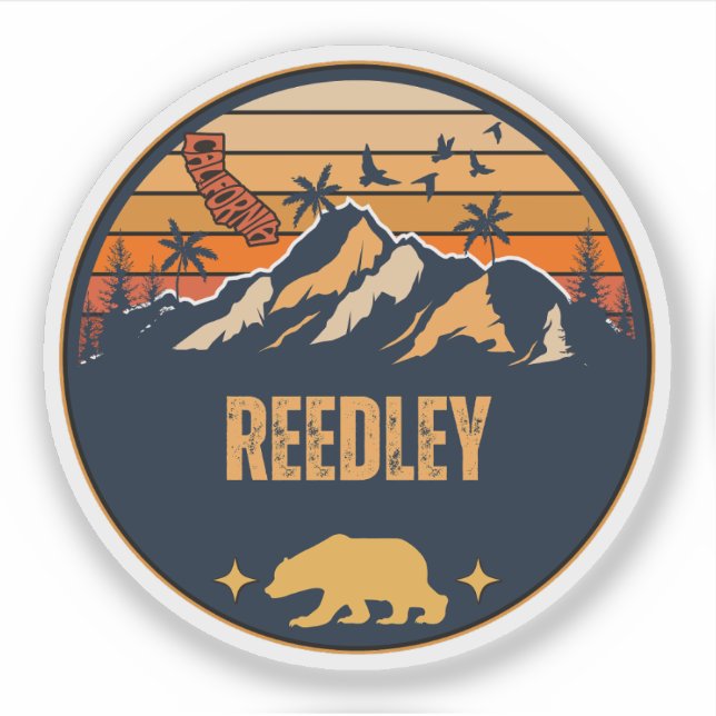 Pegatina Reedley, California (Anverso)