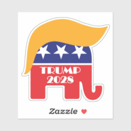 Pegatina Reelegir al presidente Trump 2028 3er mandato