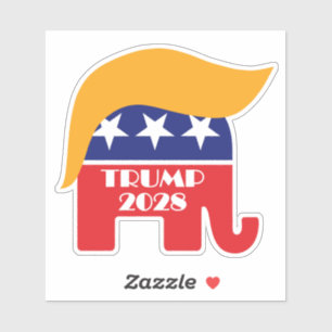 Pegatina Reelegir al presidente Trump 2028 3er mandato
