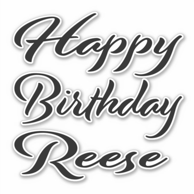 Pegatina Reese Name Vorname black Sticker Geburtstag (Anverso)