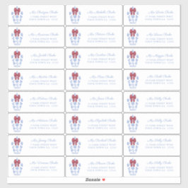 Pegatina Refinado Ginger Jar Red Bow dirección de tarjetas 