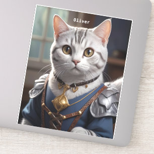 Pegatina Regal Knight American Shorthair Cat Majestic
