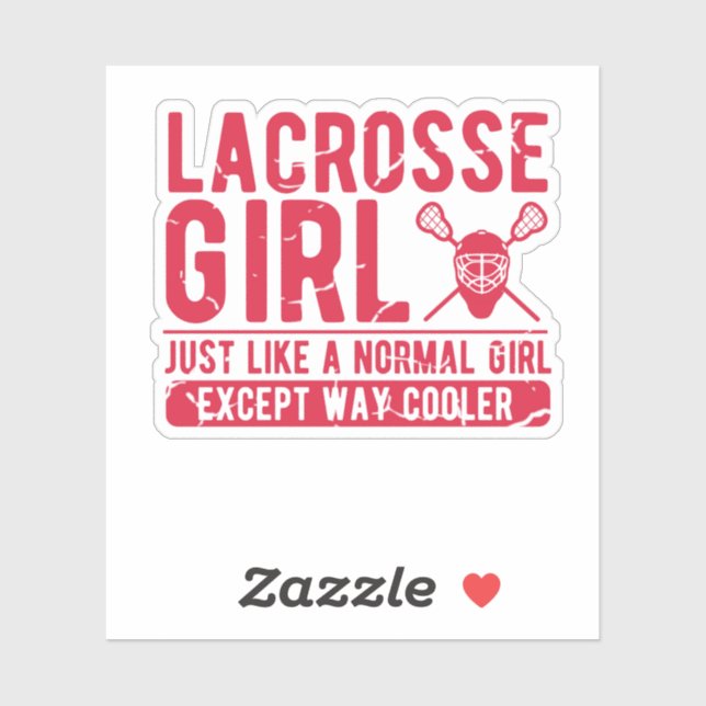 Pegatina Regalo Chica Lacrosse - LAX femenino - Lacrosse fe (Hoja)