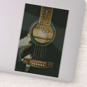 Pegatina regalo clásico de guitarra para papá