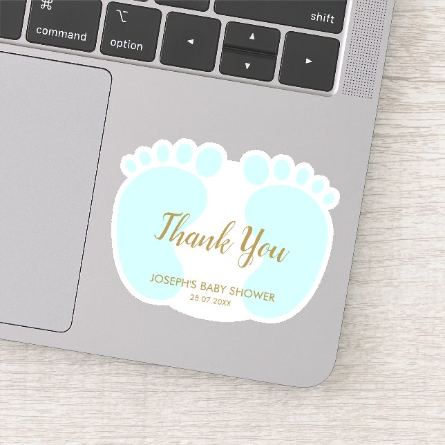 Pegatina Regalo de agradecimiento para fiesta de Baby Boy (Detalle)