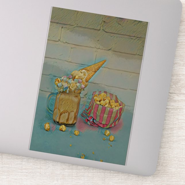 Pegatina Regalo de amante de los helados (Detalle)