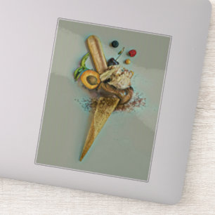 Pegatina Regalo de amante de los helados de chocolate