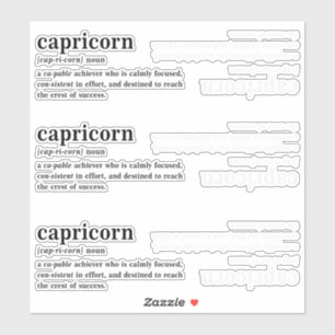 Pegatina Regalo de astrología estética definición Capricorn