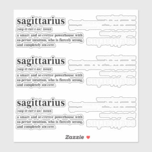 Pegatina Regalo de astrología estética definición Sagitario