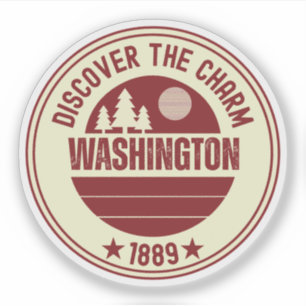 Pegatina Regalo de belleza perenne del estado de Washington
