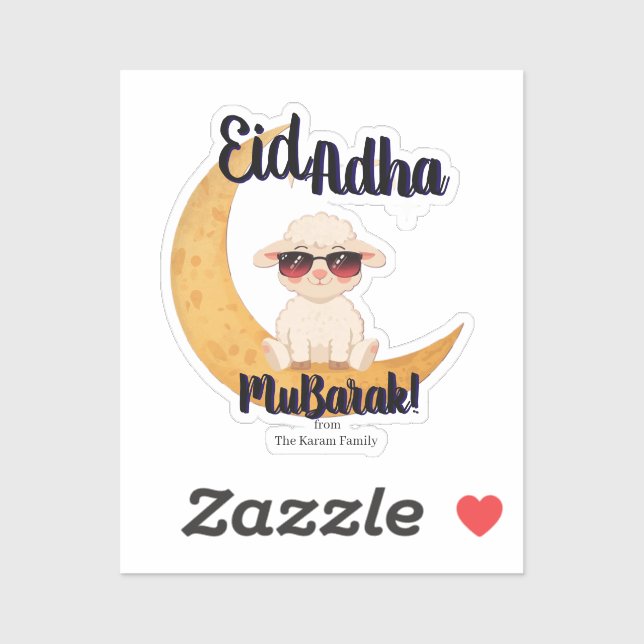 Pegatina Regalo de Celebración de Eid Mubarak (Hoja)