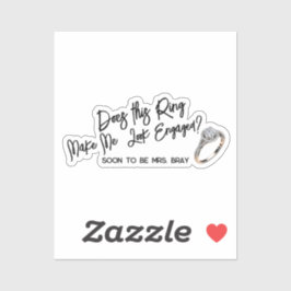 Pegatina Regalo de compromiso de moda para la presentación